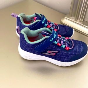 Blue, pink, purple sketchers sneakers